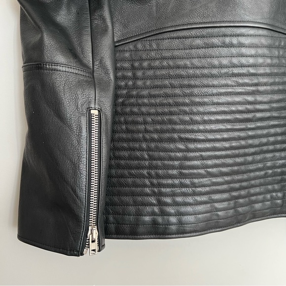 Leather Moto Biker Jacket - Picture 14 of 14